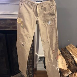 Ralph Lauren women’s khaki pants with patches